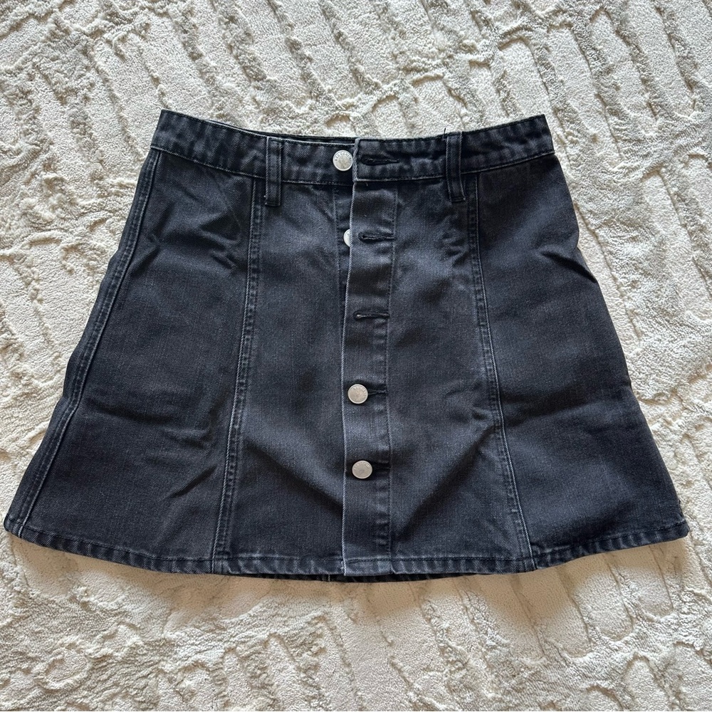 RES Denim High Waisted A-line Denim Skirt